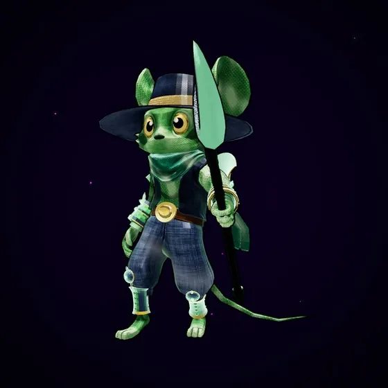 Vesper in the Sentinel Serpent outfit